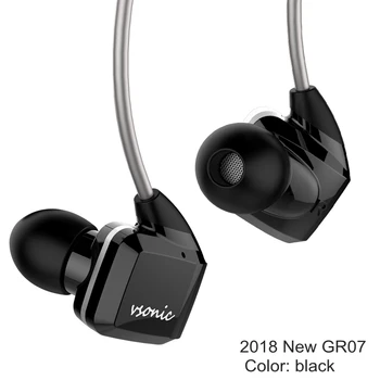 VSONIC HiFi In-ear Ausinių Ausinės NAUJOS GR07 GR07 aš su Mikrofonu Laidinio IEM 2018