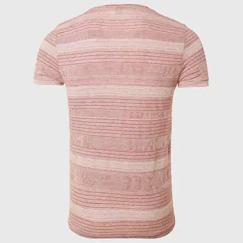 Vyrai Horizontaliai Dryžuotas T Shirts Varpininkas Ir Retro Stripe Tee Viršūnes Trumpas Rankovės O Kaklo T Marškinėliai Pink Pajūrio Stilius
