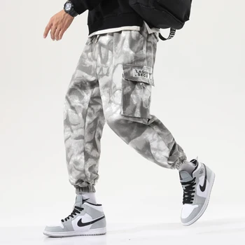 Vyrai Krovinių Kelnės Poilsiu Vyrų Mados 2020 Žalia Kietojo Hip-Hop Harajuku Japonijos Streetwear Kelnės Vyriškos Kelnės Vyrams Haremo Kelnės