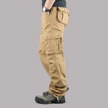 Vyriški Krovinių Kelnės Atsitiktinis Mens Ziajać Multi Pocket Karinės Apskritai Vyrai Lauke Aukštos Kokybės Ilgos Kelnės