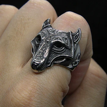 Vyriški Viking Vilkas Žiedas iš Nerūdijančio Plieno Celtics Spiralės Mazgas Žiedas Moterims Žmogus Šiaurės Vikingų Amuletas Papuošalai