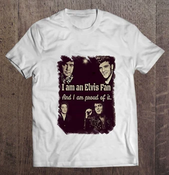 Vyrų Marškinėliai Esu Elvis Gerbėjas Ir Didžiuojuosi, kad Ji Moteris, t-shirt