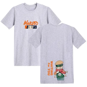 Vyrų marškinėlius Naruto Vasaros Harajuku Kietas Unisex Trumpas Rankovės marškinėliai Japonų Anime Juokinga Spausdinti Streetwear Plius dydžio marškinėlius