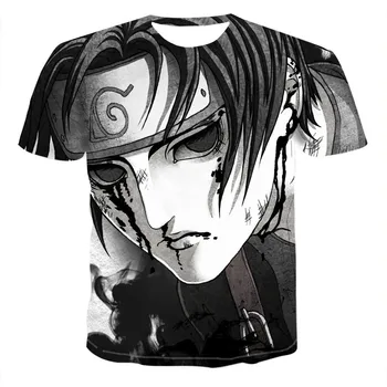 Vyrų marškinėlius Naruto Vasaros Harajuku Kietas Unisex Trumpas Rankovės marškinėliai Japonų Anime Juokinga Spausdinti Streetwear Plius dydis 3dT-shirt