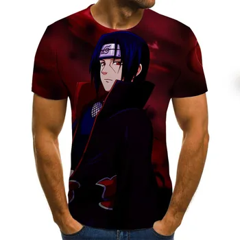 Vyrų marškinėlius Naruto Vasaros Harajuku Kietas Unisex Trumpas Rankovės marškinėliai Japonų Anime Juokinga Spausdinti Streetwear Plius dydis 3dT-shirt