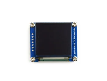 Waveshare 128x128, Bendrosios 1.5 colių RGB OLED ekranas Modulis, 16-bitų didelis spalvų, Ekrano spalvos: RGB, 65K spalvų