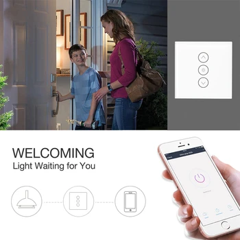 Wifi Smart Touch Wall Šviesos stiprumą ES/JK/JAV Standarto APP 