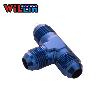 WILLIN - 2vnt/pak AN3 4 6 8 10 12 Aliumininiai Vyrų YRA Blyksnius Tee T formos elementas, Adapteris Adapteris Detalės Visų Vyrų Mėlyna-824