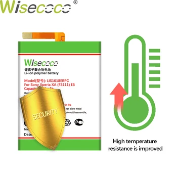 Wisecoco LIS1618ERPC 4500mAh Baterija SONY Xperia XA (F3111)E5 F3313 F3112 F3116 F3115 F3311 G3121 G3123 G3125 G112 G3116