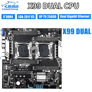 X99 dual plokštė rinkinys su 2vnt XEON 2.4 Ghz E5 2620 V3 šešių branduolių Procesorių Palaikymas MAX 2400MHz 8-Channel LGA 2011V3/ V4 CPU