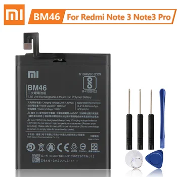 XiaoMi Originalią Bateriją BM45 BM46 BN41 BN43 Už Xiaomi Redmi Pastaba 2 Baterijos Redmi 3 Pastaba Pro Baterija Redmi 4 Pastaba 4X