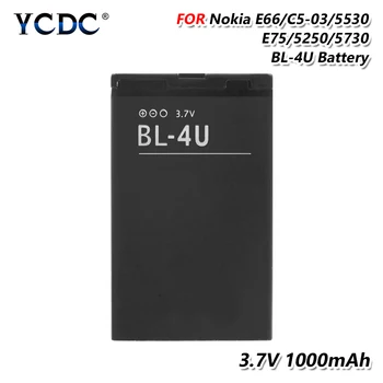 YCDC 1PC 3.7 V, 1000mAh baterija BL-4U BL 4U BL4U Ličio Li-ion Įkraunama Baterija 