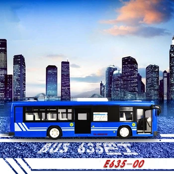 ZHENDUO 2.4 G RC Automobilių, autobusų 6CH Nuotolinio Valdymo Miesto Autobusų Didelės Spartos Vieną Klavišą atidaryti duris RC Autobusu, su realaus garso ir Šviesos