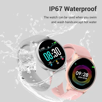 Zl01 Smart Watch Moterų Sporto 1.3 Colių Ekranas Fitness Tracker Širdies ritmo Monitorius IP67 atsparus Vandeniui Pranešimą Priminimas, Žiūrėti Vyrai