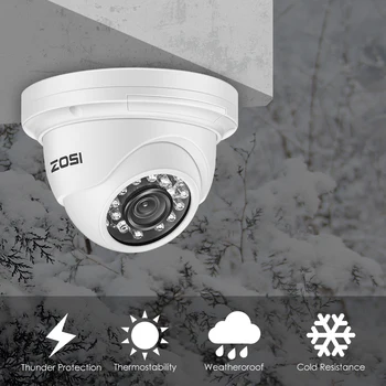 ZOSI 5MP Super HD vaizdo Kameros CCTV Saugumo Sistemos 8CH H. 265 DVR su 1 TB ir 4pcs Lauko/Patalpų Vandeniui Vaizdo Stebėjimo Komplektas