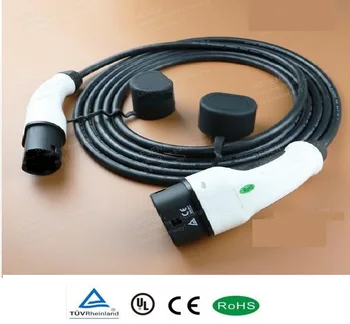 ZWET 16Amp Elektrinių automobilių įkrovimo kabelis Type2, kad Type2 už 5 Metrų vienfaziai IEC 62196-2 EV Įkrovimo Stotis Jungtis