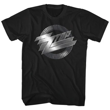 Zz Top VYRIŠKI trumpomis Rankovėmis T-Shirt Juoda Metalo Logotipas Užsakymą Grafinis Tees Tee Marškinėliai