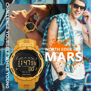 Šiaurės Krašto Smart Sporto Žiūrėti Vyrų Laikrodžiai Chrono Vandeniui Skaitmeninės Fitneso Reloj Montre Homme Relogios Skmei Relogio Masculino