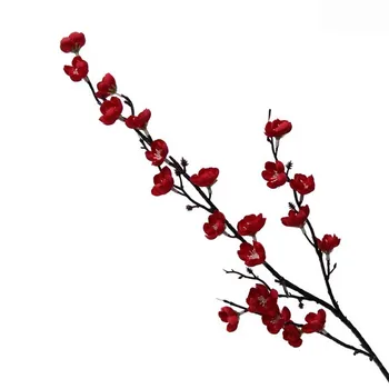 Šilko Slyvų Žiedų Dirbtinės Gėlės Kinų Stiliaus Vyšnių Žiedų Ir Vestuvių Dekoro Puokštė Gėlių Padirbtų Augalų Namų Puošybai
