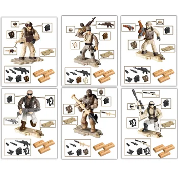 Šiuolaikinių karinių Audra Dykumoje kariuomenės pajėgų duomenys assemable statybinės plytos mega minifigs ginklų blokų, žaislai berniukams, dovanos