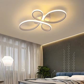 Šiuolaikinių LED šviestuvo gyvenimo kambario, miegamasis, valgomasis, tyrimas, baltos, rudos, aliuminio lubų liustra apšvietimo nemokamas pristatymas