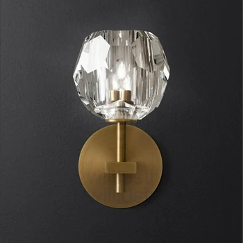 Šiuolaikinės K9 Kristalų Sienos Šviesos diodų (LED) Lempos LIEJINIŲ DE CRISTAL VIENĄ DVIGUBO SCONCE Restoranas, Viešbutis, Kavinė Baras Lovos Palėpėje Sofos Pusėje