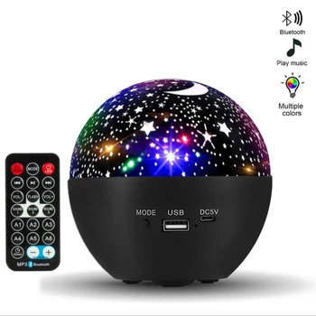 Žvaigždėtas Dangus Naktį Šviesos Projektorius Miegamasis Galaxy Star Projektorius USB Įkrovimo Atmosfera Lempos Bluetooth Balso Kontroliuojamos Muzikos LED